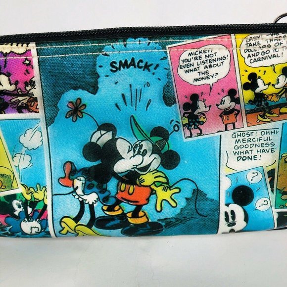 Disney Mickey Mouse Comics Vinyl Purse Cartoon Zip - Picture 3 of 11
